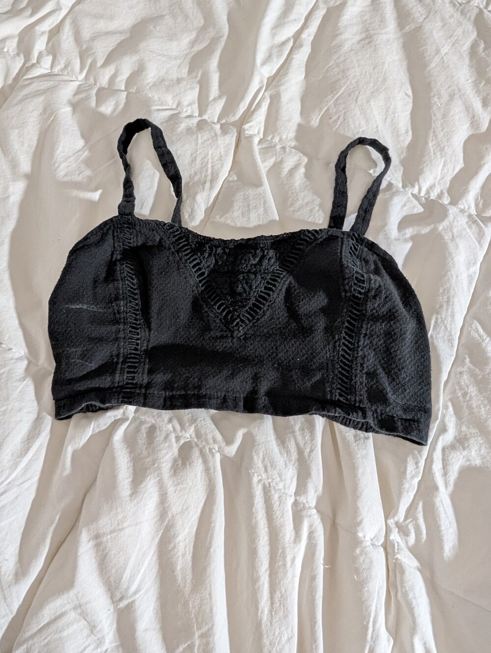 Pins and Needles Black Crop Top